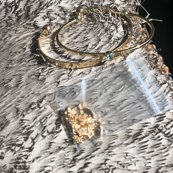 ✨Boho Gold Plated & Crystal Stacking Bracelets✨ - Picture 6 of 6